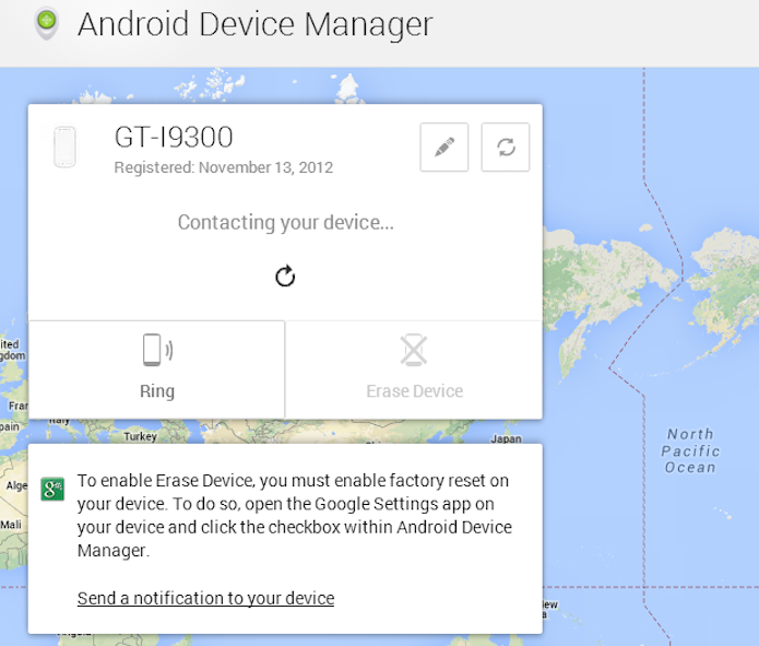 Rastrear um smartphone Android com o serviço Device Manager, do Google (Foto: Reprodução/Thiago Barros)