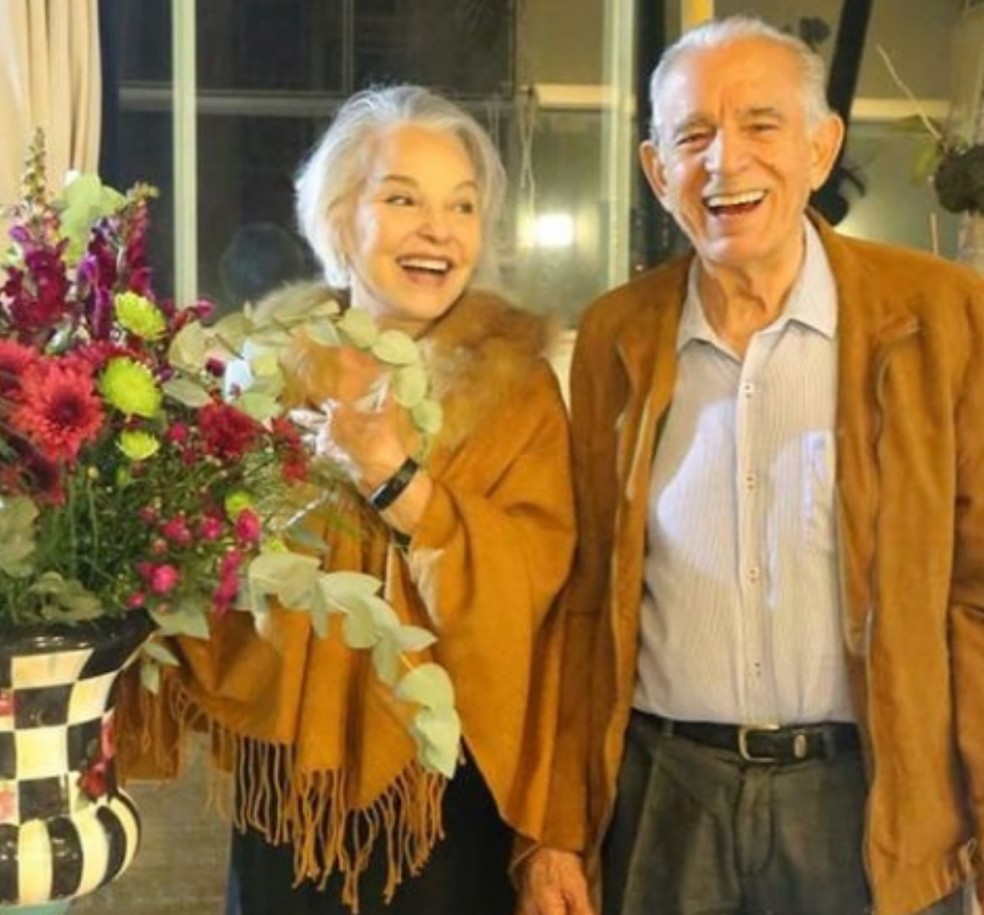 Ex-prefeito de Goiânia Iris Rezende com a esposa Iris Araújo — Foto: Reprodução/Instagram