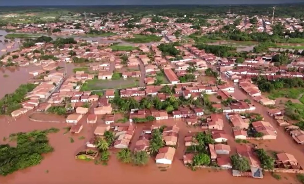 Áreas atingidas pelas chuvas no Maranhão — Foto: Reprodução/ TV Globo