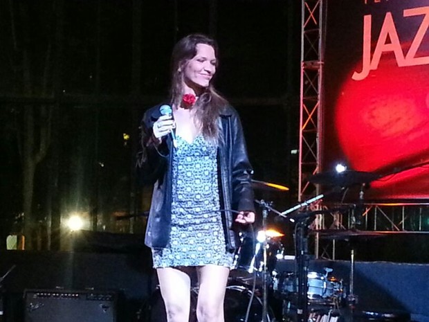 A americana Rodica Weitzman no festival de jazz e blues de Petrópolis (Foto: Fernanda Soares)