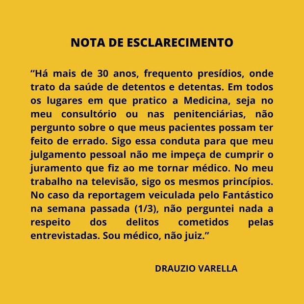 Dráuzio Varella entrevista  Suzy Oliveira para o Fantástico (Foto: Reprodução/Instagram)
