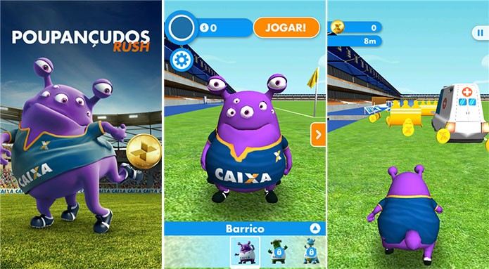 Poupançudos Rush é um game brasileiro no qual usuários devem alcançar a maior distância (Foto: Divulgação/Windows Phone Store)