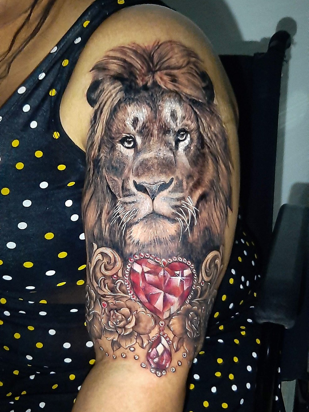 Tatuagem de Joseane depos de pronta — Foto: Arquivo pessoal