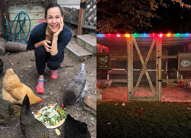 Jennifer Garner decora galinheiro para o Natal (Foto: Reprodução/Instagram)