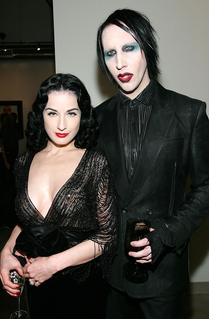 Dita Von Teese and Marilyn Manson (Photo by John Shearer/WireImage) (Foto: WireImage)