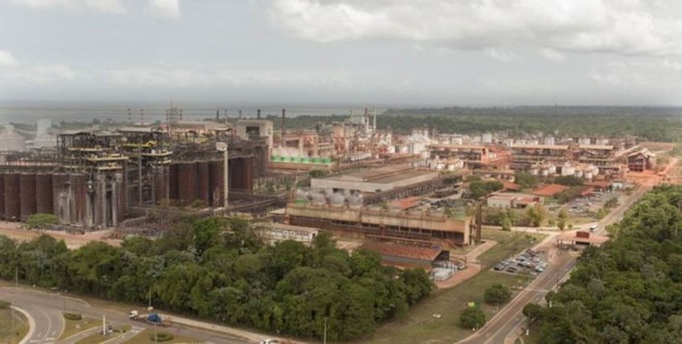 Refinaria norueguesa Hydro Alunorte, localizada em Bacarena, no Pará (Foto: Reprodução/TV Liberal)