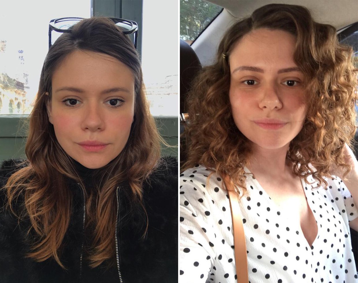 O antes e depois das sobrancelhas da editora digital Bárbara Tavares (Foto: Arquivo pessoal)