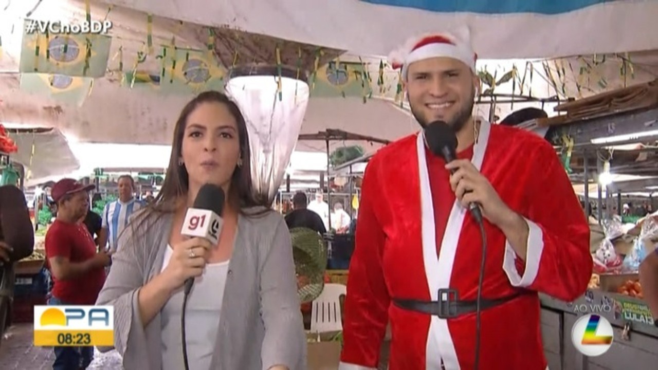 Comentarista do BDP, Gustavo Pêna aparece vestido de Papai Noel no Veropa