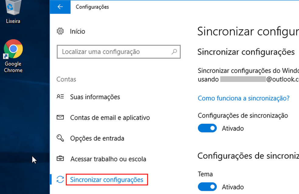 Como sincronizar configurações entre aparelhos com Windows 10 ...