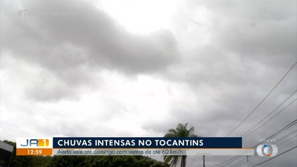 Tocantins está na área de alerta para chuvas intensas até domingo