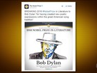 Bob Dylan é o vencedor do Nobel de Literatura