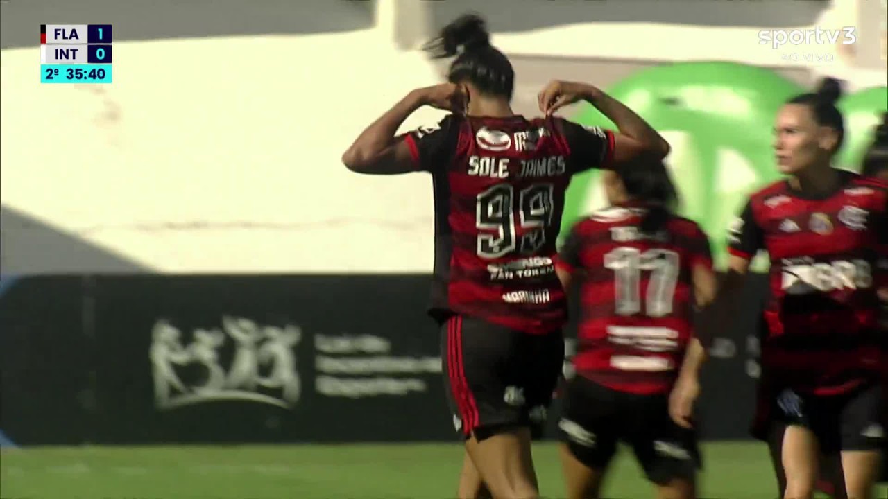 O gol de Flamengo 1 x 0 Internacional pela final da Ladies Cup