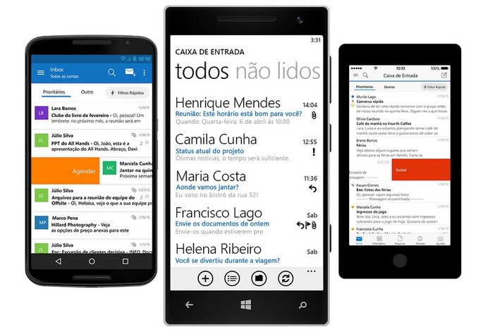 Baixe o aplicativo do Outlook.com para Android, iOS ou Windows Phone (Foto: Reprodução/Microsoft)