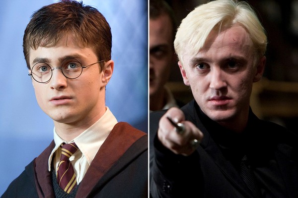 O ator Daniel Radcliffe como Harry Potter e o ator Tom Felton como Draco Malfoy (Foto: Reprodução)