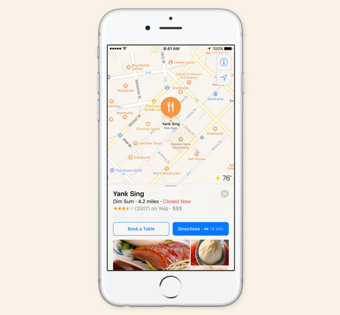 iOS 10 terá aplicativos integrados com o Apple Maps (Foto: Reprodução/Apple)