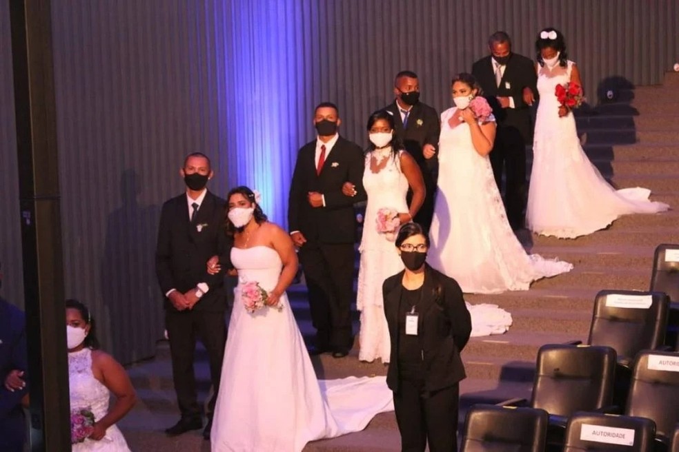 Casamento comunitário 2021 — Foto: Secretaria de Justiça (Sejus-DF) /Divulgação