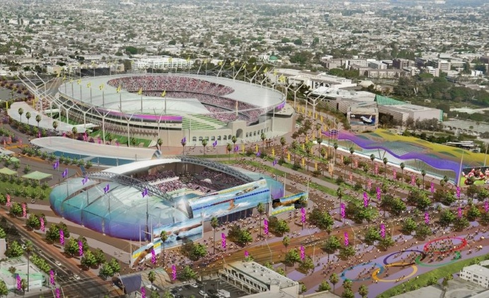 Projeto olímpico de Los Angeles 2024, que agora irá migrar para 2028 (Foto: Reproduçao)