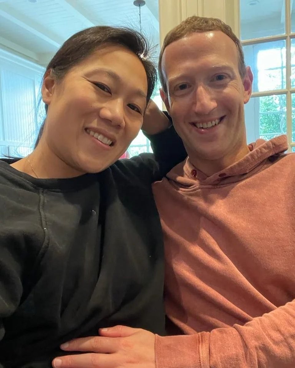 Priscilla Chan e Mark Zuckerberg (Foto: Reprodução Instagram)