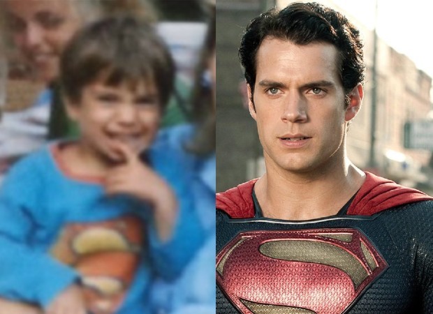 Henry Cavill de Superman na infância e nos filmes  (Foto: reprodução Instagram / divulgação )
