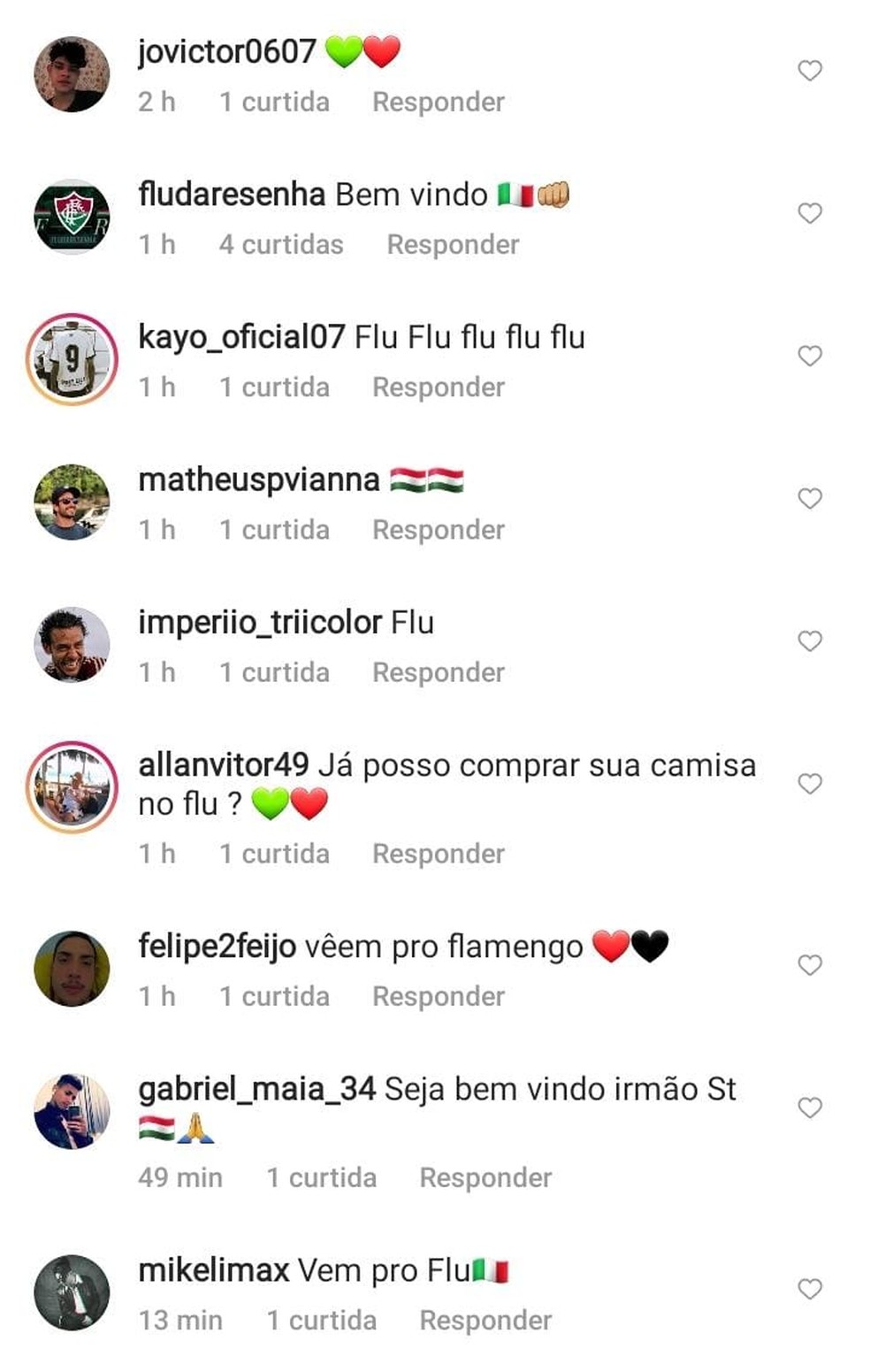 Torcedores do Fluminense invadiram redes sociais de Daniel Alves — Foto: Reprodução / Instagram