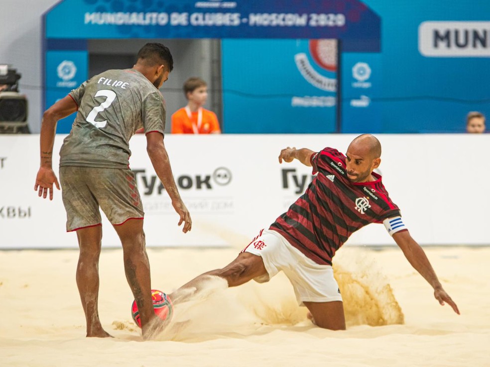 Jogador parou de jogar em março — Foto: Divulgação/Flamengo Beach Soccer