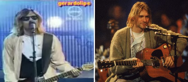 Kurt Cobain e seu cover peruano (Foto: Reprodução/Getty Images)