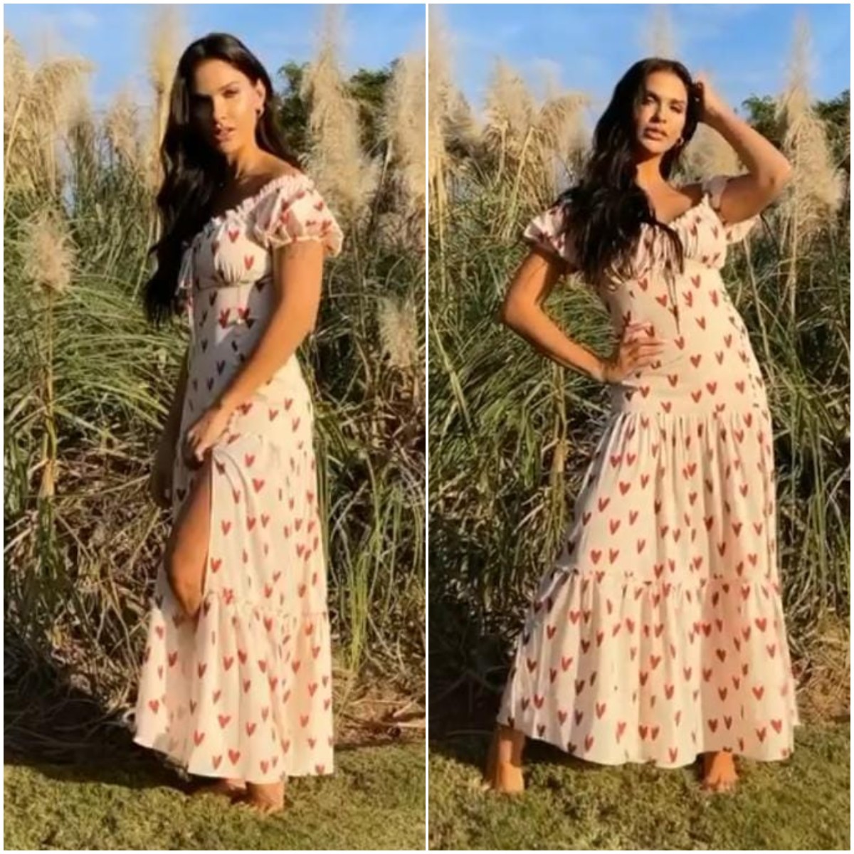 Andressa Suita surge com look romântico em vídeo no Instagram (Foto: Reprodução/Instagram)
