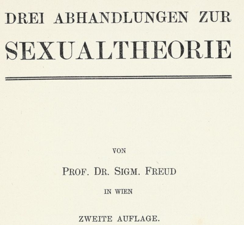 Detalhe da primeira edição de 'Três Ensaios sobre a Teoria da Sexualidade' (Foto: Getty Images via BBC News)