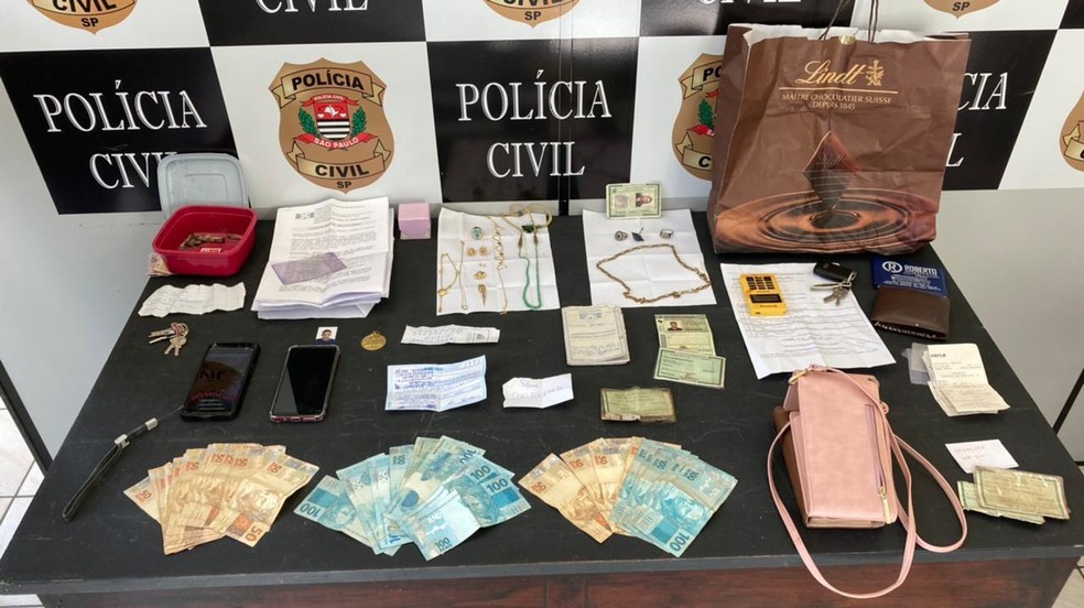 Maior parte dos bens que haviam sido perdidos pela idosa foi recuperada pela Polícia Civil — Foto: Divulgação/Polícia Civil