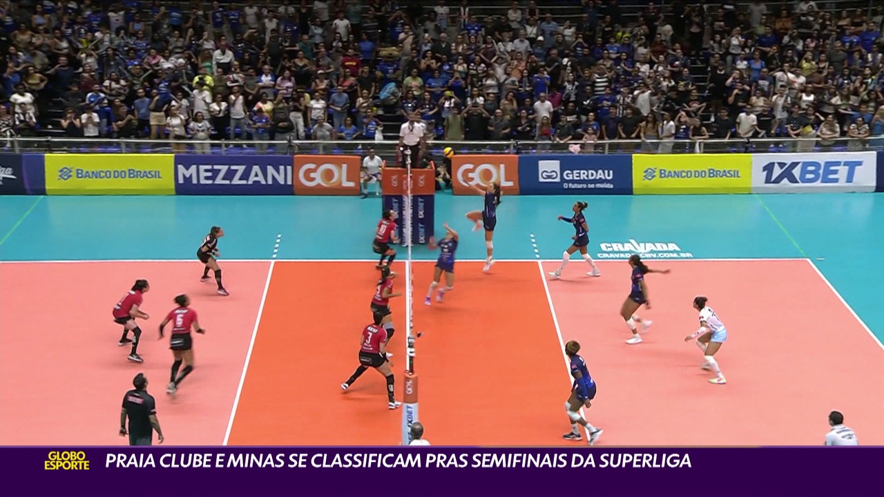 Praia Clube e Minas se classificam para as semifinais da Superliga de V&ocirc;lei