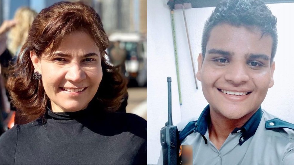 De acordo com a pol&iacute;cia, Silvanilde Ferreira (&agrave; esquerda) foi morta pelo vigilante Caio Claudino de Souza (&agrave; direita)  &mdash; Foto: Reprodu&ccedil;&atilde;o/Redes sociais 