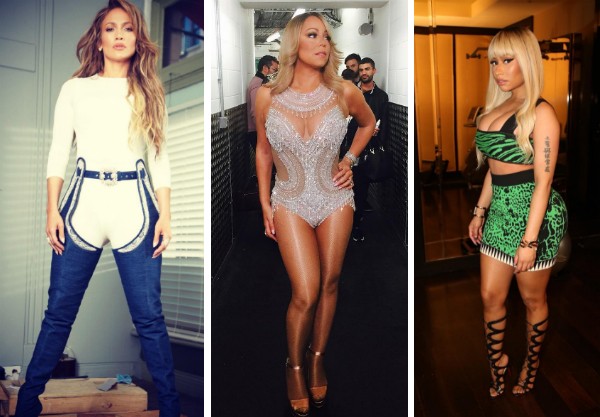 As cantoras Jennifer Lopez, Mariah Carey e Nicki Minaj (Foto: Instagram)