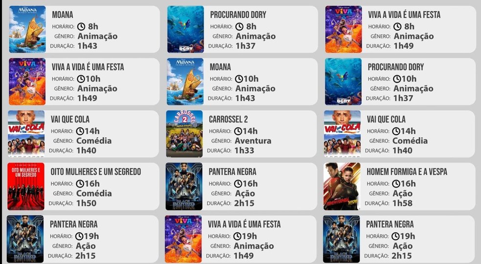 Veja os dias e horários dos filmes que serão exibidos no cinema itinerante da Caixa Econômica em Santa Izabel, no Pará — Foto: Divulgação