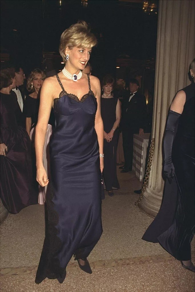 Princesa Diana no MET Gala em 1996 (Foto: Getty Images)