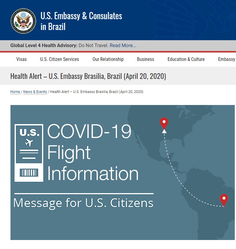 Embaixada alerta norte-americanos sobre redução nos voos do Brasil para os EUA thumbnail