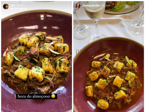 Fiuk e Thaísa Carvalho em almoço no sábado (18) (Foto: Reprodução/Instagram)