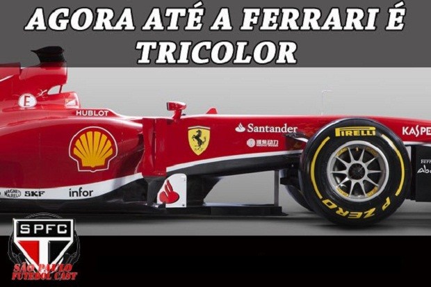 Torcida do São Paulo cita Ferrari Tricolor nas redes sociais (Foto: Reprodução Facebook)