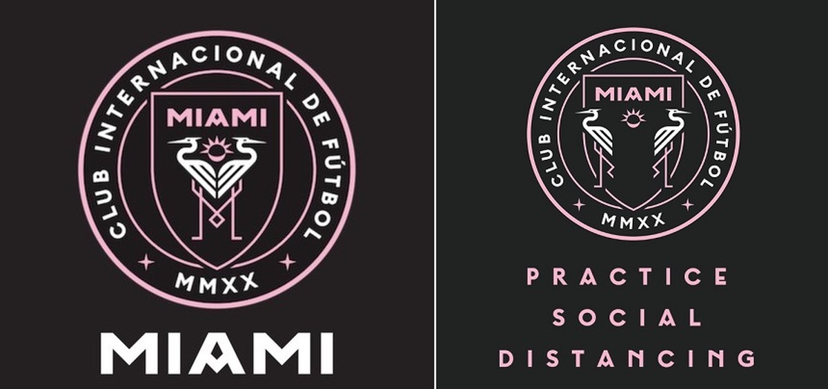 Inter Miami muda escudo para incentivar distanciamento social durante