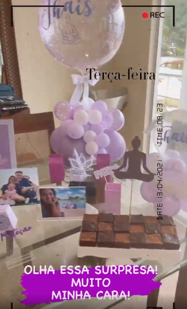 Thais Fersoza ganha festa surpresa de aniversário de Michel Teló (Foto: Reprodução / Instagram)