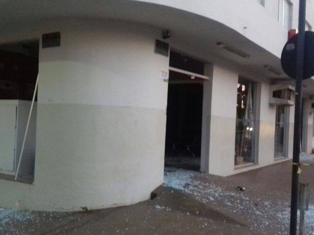 Explosão banco Serra do Salitre  (Foto: Polícia Militar/Divulgação)