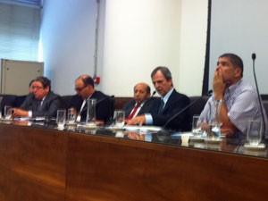 Integrantes da Corregedoria reunidos nesta quinta-feira (Foto: Roney Domingos/G1)