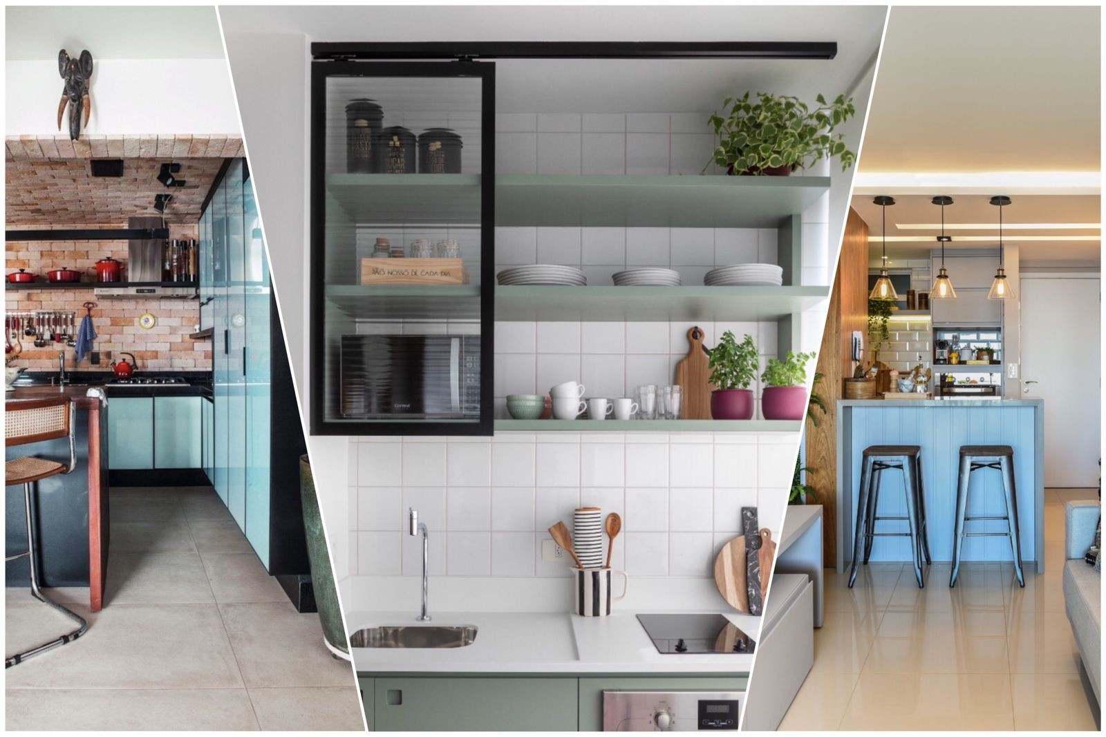 Cozinha planejada pequena: confira ideias e soluções para decorar a sua! (Foto: Divulgação | Montagem: Casa e Jardim)