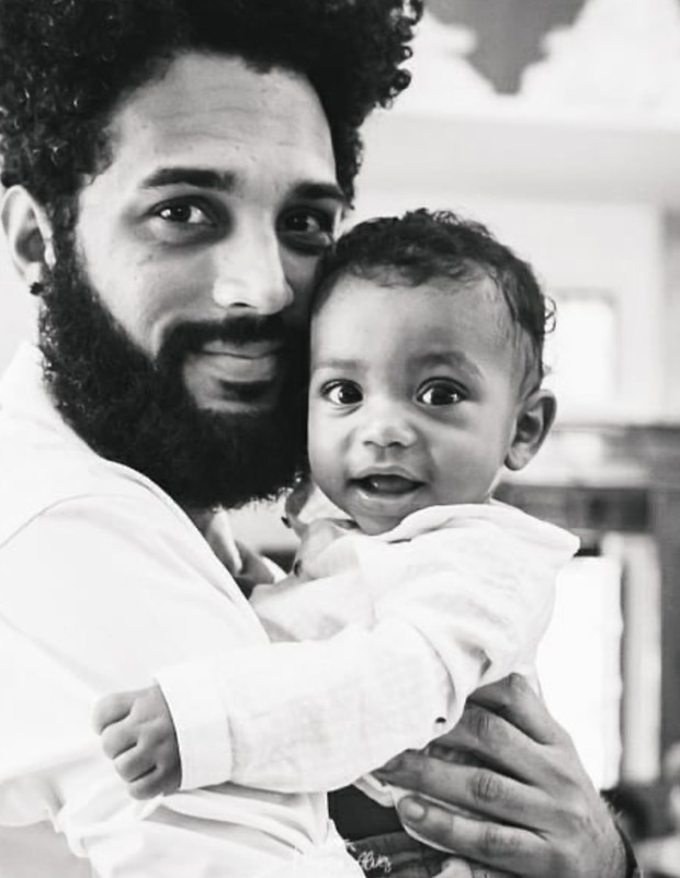 Cadu Barcellos com o filho Bernardo, de dois anos (Foto: Reprodução/Instagram)