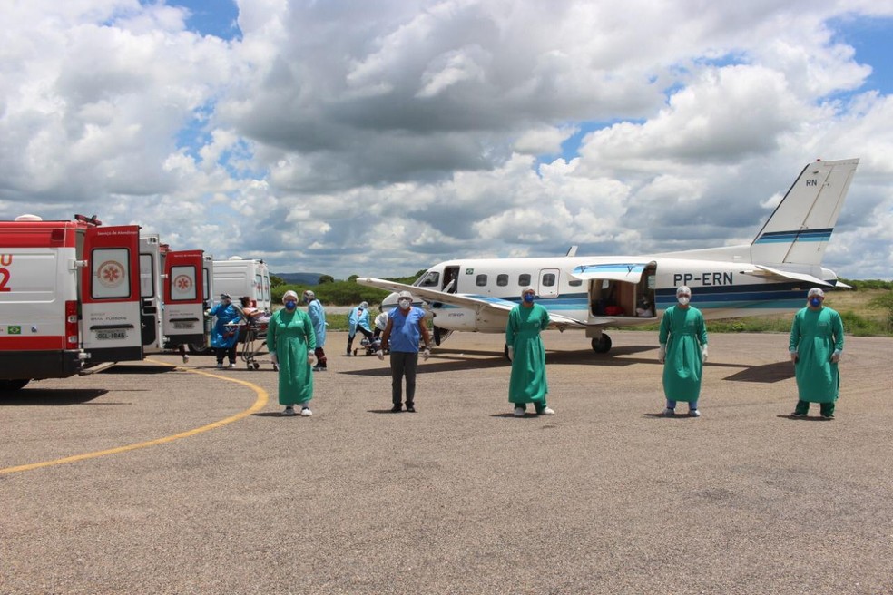 Sesap realizou mais um transporte a&eacute;reo de passageiros &mdash; Foto: Divulga&ccedil;&atilde;o
