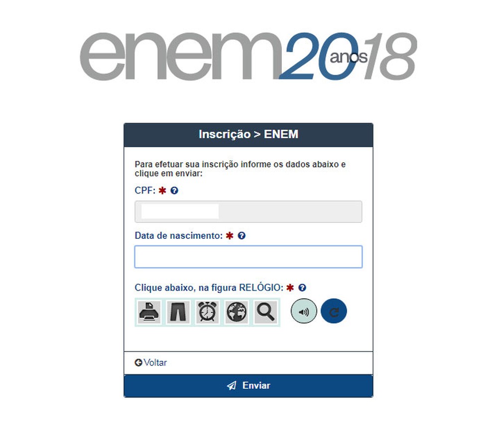 Passo 2: inscrição do Enem (Foto: Reprodução)