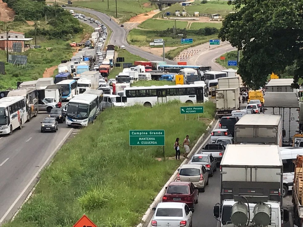 Greve dos caminhoneiros na Paraíba já dura seis dias (Foto: Walter Paparazzo/G1/Arquivo)