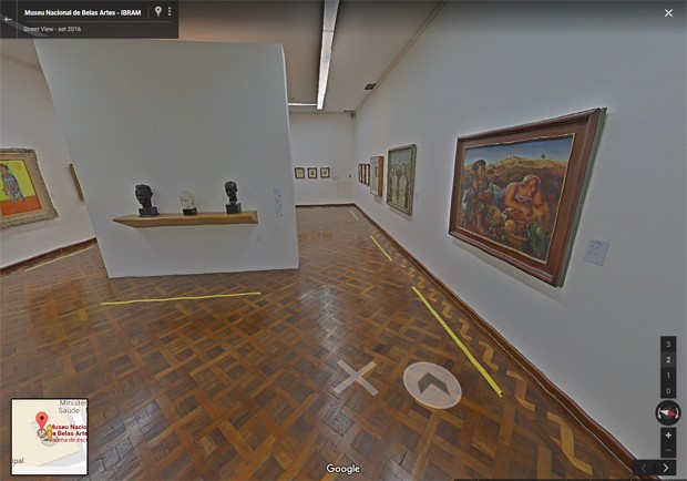 Visita virtual no Google Maps ao Museu Nacional de Belas Artes, no Rio de Janeiro (Foto: Reprodução/Google)