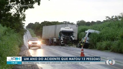 Completa um ano do acidente que matou 12 pessoas; missa é realizada em homenagem
