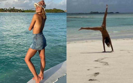 Sasha dá piruetas e faz topless nas Maldivas: "De volta ao paraíso"