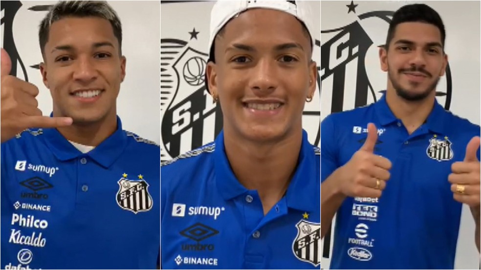 Jogadores do Santos mandaram mensagem de apoio ao menino. — Foto: Reprodução